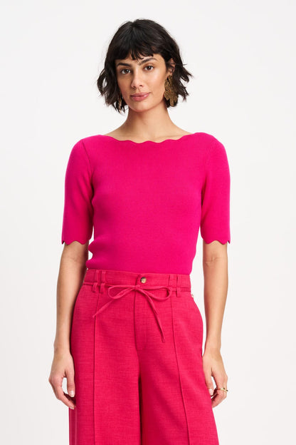 POM Amsterdam Tops Pink / 34 TOP - Bo Bright Rose