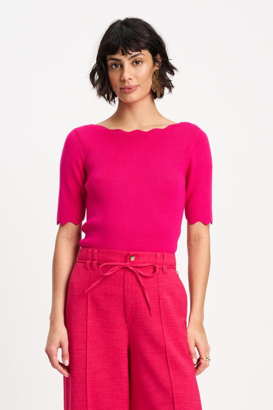 POM Amsterdam Tops Pink / 34 TOP - Bo Bright Rose