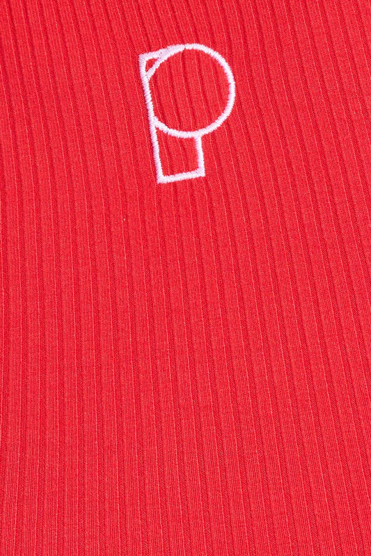 POM Amsterdam Tops TANKTOP - Rib Bloom Red