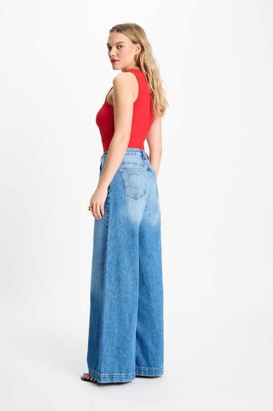 POM Amsterdam Tops TANKTOP - Rib Bloom Red
