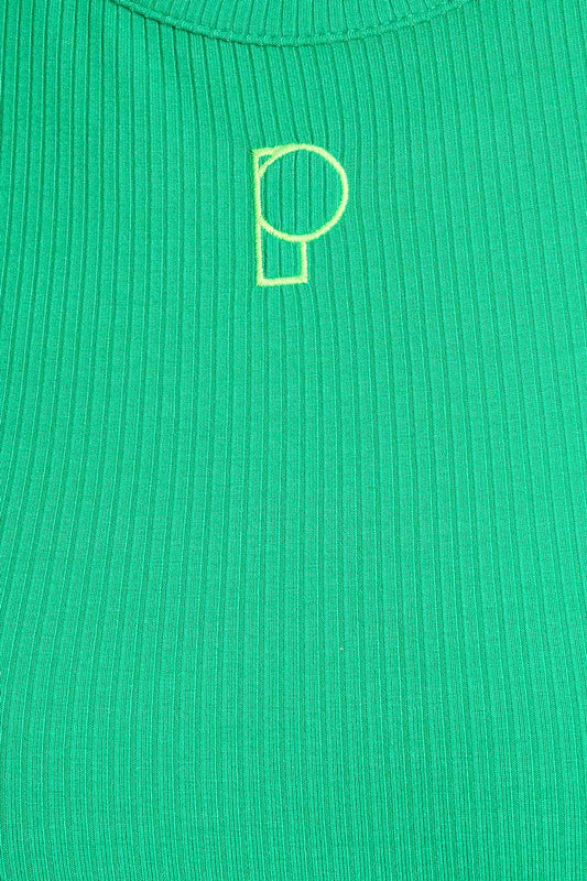 POM Amsterdam Tops TANKTOP - Rib Palm Green