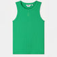 POM Amsterdam Tops TANKTOP - Rib Palm Green