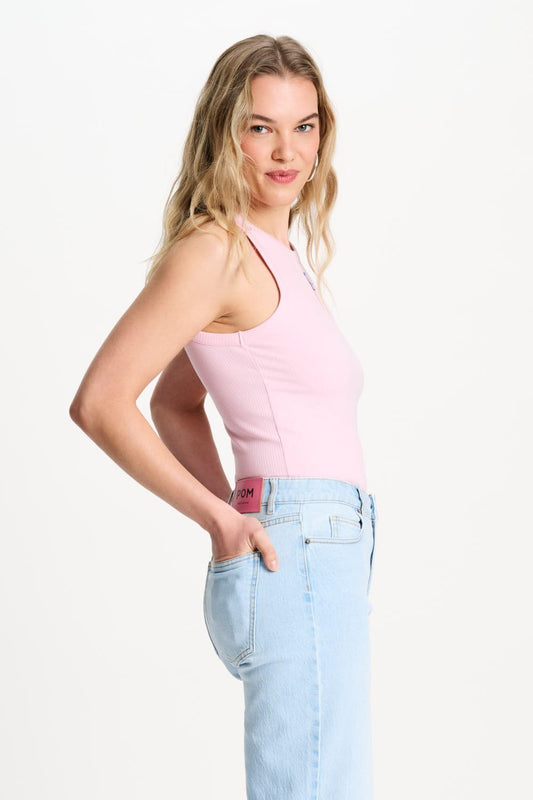 POM Amsterdam Tops TANKTOP - Rib Shell Pink