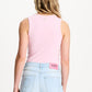 POM Amsterdam Tops TANKTOP - Rib Shell Pink