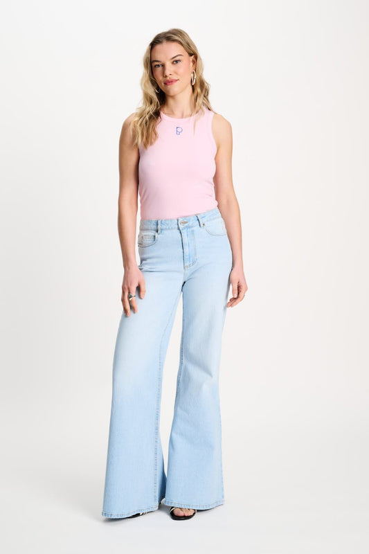 POM Amsterdam Tops TANKTOP - Rib Shell Pink