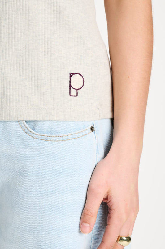 POM Amsterdam Tops TANKTOP - Rue Grey Melange