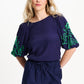 POM Amsterdam Tops TOP - Beach Vibes Tape Night Blue