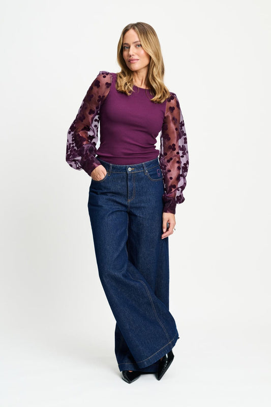 POM Amsterdam Tops TOP - Britt Dark Plum