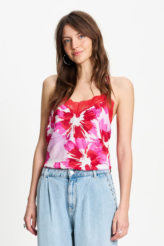 POM Amsterdam Tops TOP - Cami Bubble Bloom Lavender