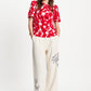 POM Amsterdam Tops TOP - Crinkle Bubble Bloom Red