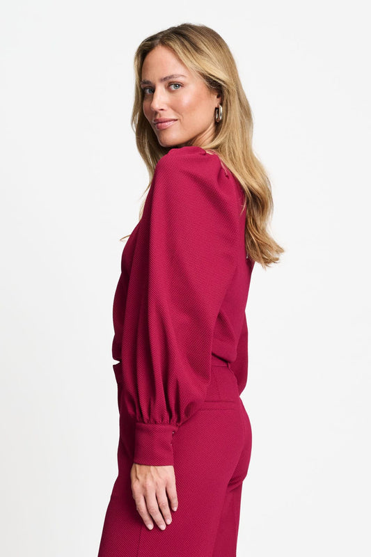 POM Amsterdam Tops TOP - Kae Burgundy Red