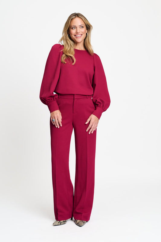 POM Amsterdam Tops TOP - Kae Burgundy Red