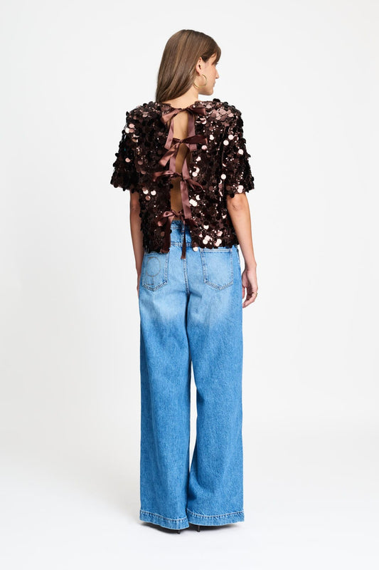 POM Amsterdam Tops TOP - Nina Chocolate Brown