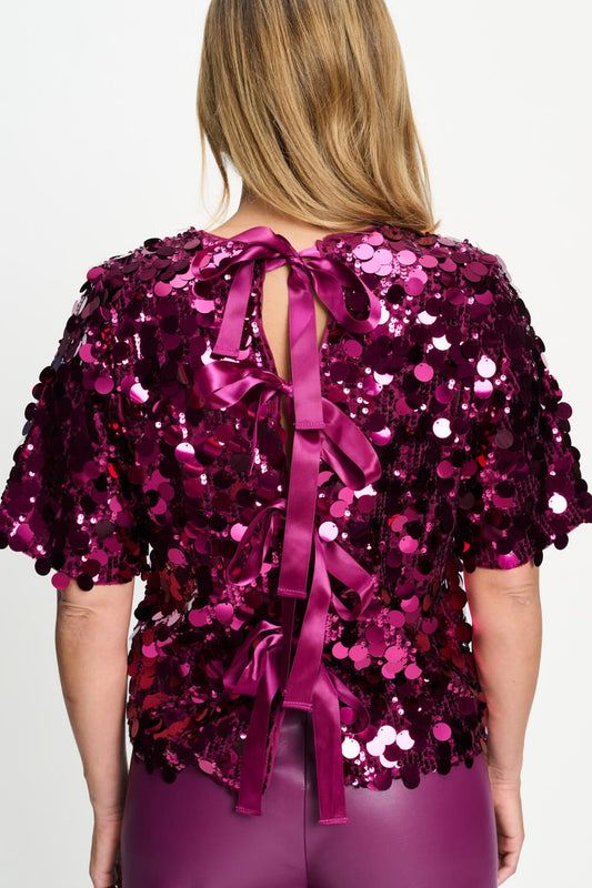 POM Amsterdam Tops TOP - Nina Dark Plum
