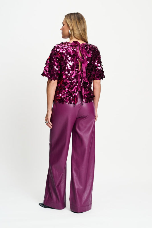 POM Amsterdam Tops TOP - Nina Dark Plum