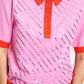 POM Amsterdam Tops TOP - Polo Sequins Cheering Pink