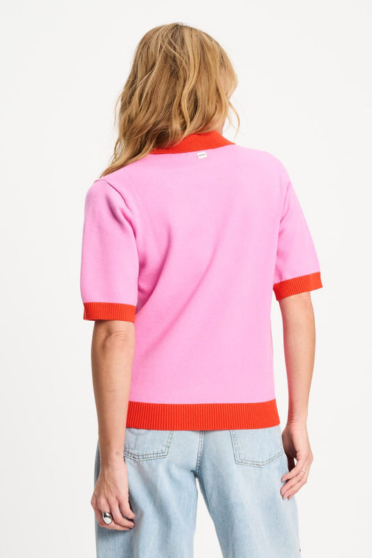 POM Amsterdam Tops TOP - Polo Sequins Cheering Pink