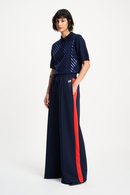 POM Amsterdam Tops TOP - Polo Sequins Night Blue