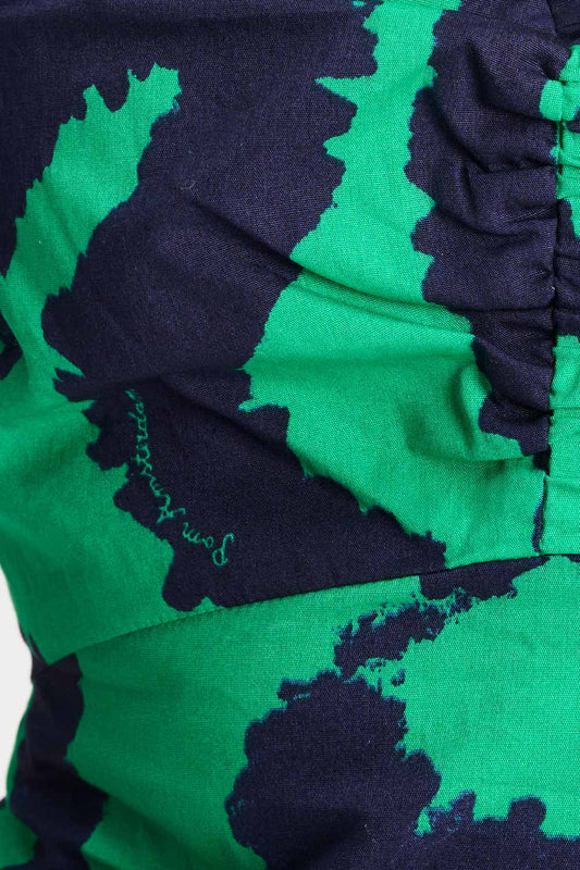 POM Amsterdam Tops TOP - Poplin Waves Green