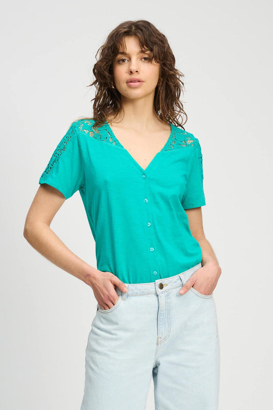 POM Amsterdam Tshirts Green / 34 T-SHIRT - Ellen Fresh Green