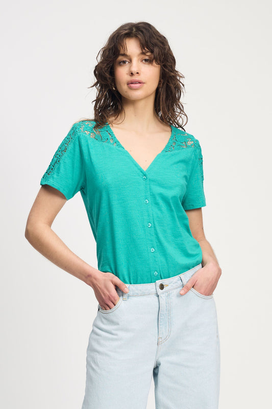 POM Amsterdam Tshirts T-SHIRT - Ellen Fresh Green