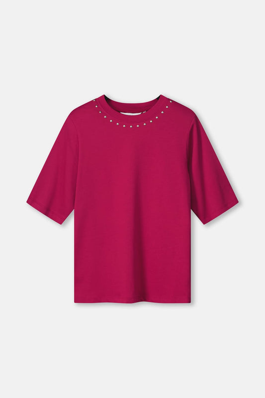 POM Amsterdam Tshirts T-SHIRT - Taylor Burgundy Red