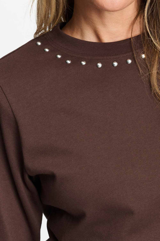 POM Amsterdam Tshirts T-SHIRT - Taylor Chocolate Brown