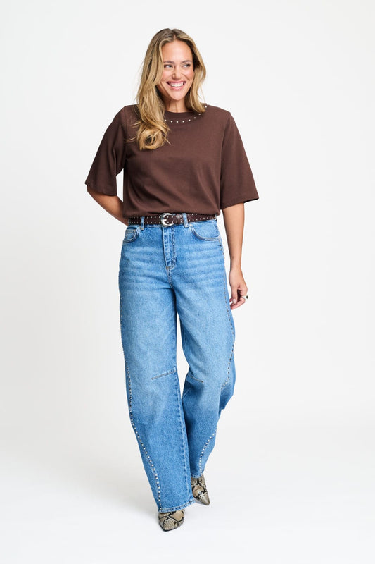 POM Amsterdam Tshirts T-SHIRT - Taylor Chocolate Brown