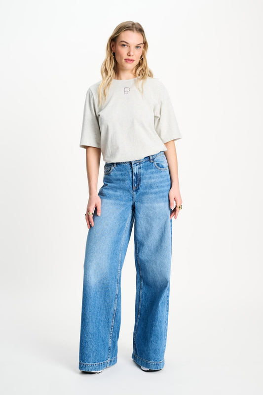 POM Amsterdam Tshirts TSHIRT - POM Grey Melange