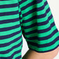 POM Amsterdam Tshirts TSHIRT - Stripe Green Blue