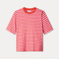 POM Amsterdam Tshirts TSHIRT - Stripe Orange Pink