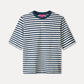 POM Amsterdam Tshirts TSHIRT - Striped Blue White