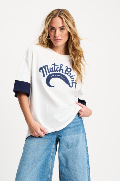 POM Amsterdam Tshirts White / 34 TSHIRT - Oversized Matchpoint