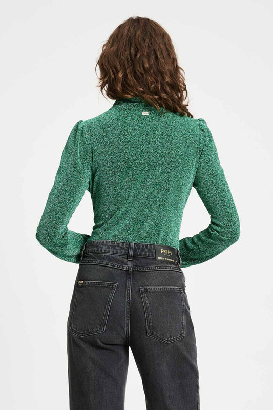 POM Amsterdam Turtlenecks TURTLENECK - Glitter Pine Green