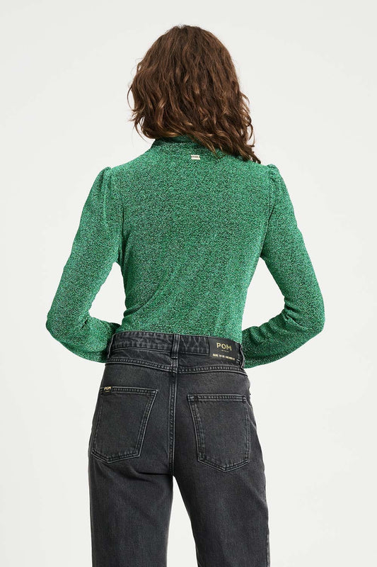 POM Amsterdam Turtlenecks TURTLENECK - Glitter Pine Green