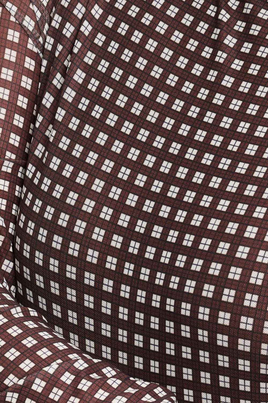 POM Amsterdam Turtlenecks TURTLENECK - Romi Mesh Check Brown