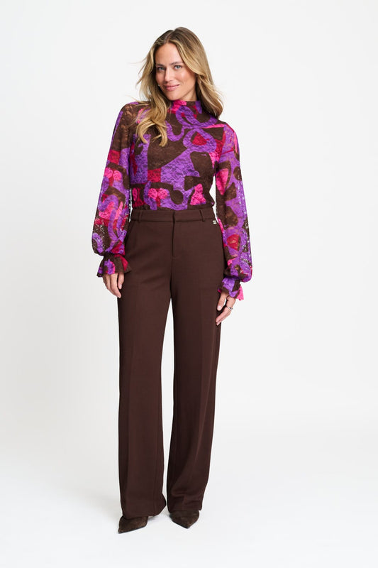 POM Amsterdam Turtlenecks TURTLENECK - Ruby Lace Colourful Bows