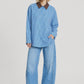 BLOUSE - Beau Check Sapphire Blue