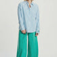BLOUSE - Poplin Striped Smashing Blue